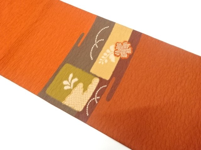 JAPANESE FUKURO OBI / MATELASSE / WOVEN FLOWER